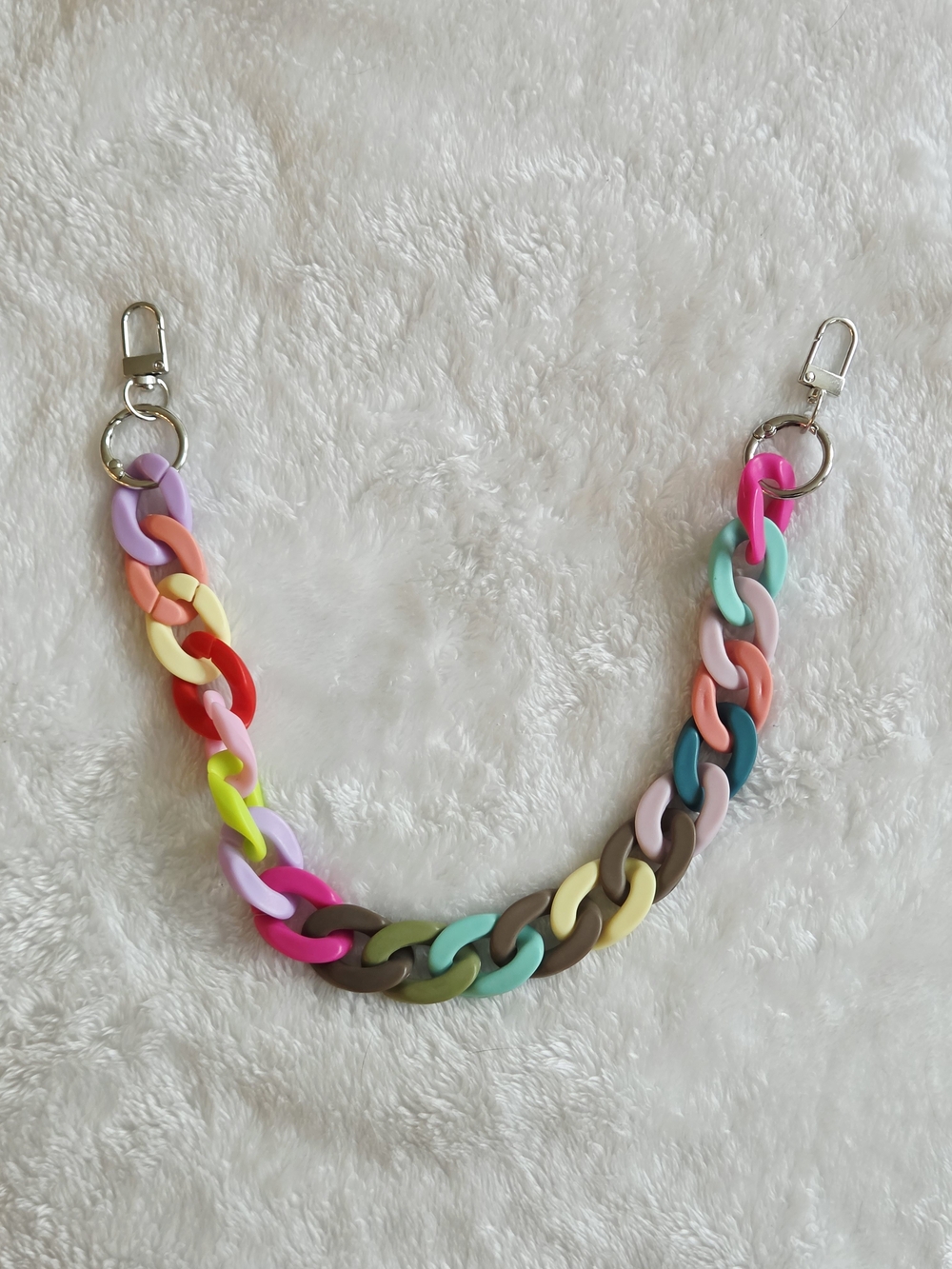 Multicolor Matte Chunky Chain Bag Strap Beautiful Bag Chain